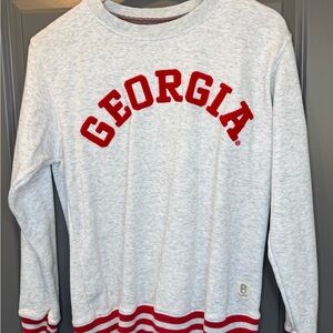 Georgia Bulldogs Pressbox Varsity Stripe Pullover Sweatshirt Small
